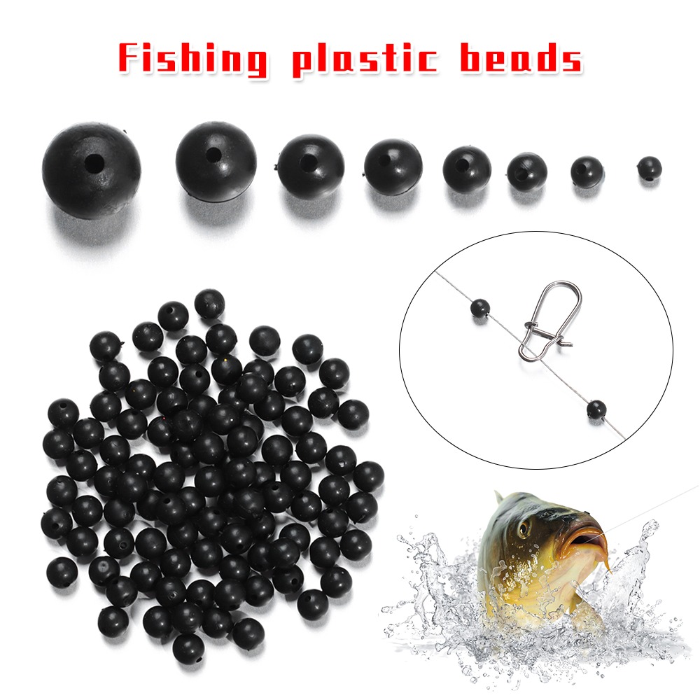 Fishing Lure Accessories - 100pcs/lot Fishing Beads Space Stopper Black