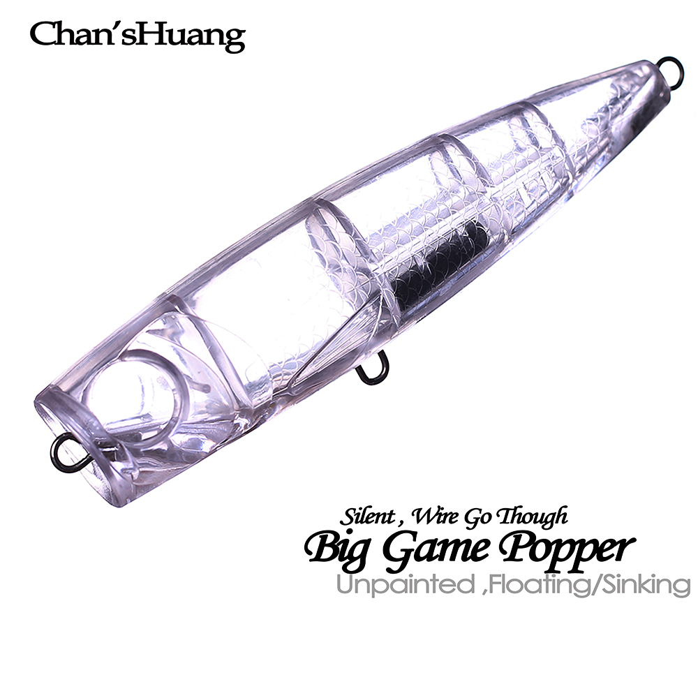 Chan’sHuang 5PCS Unpainted Bla - Fishing Lure Popper ulasan dan harga