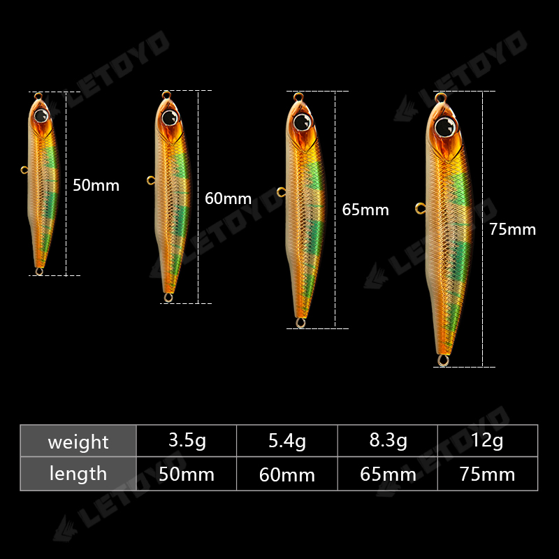 LETOYO Sinking Pencil 17g 12g- - Fishing Lure Topwater ulasan dan harga