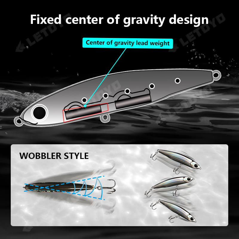 LETOYO Sinking Pencil 17g 12g- - Fishing Lure Topwater ulasan dan harga