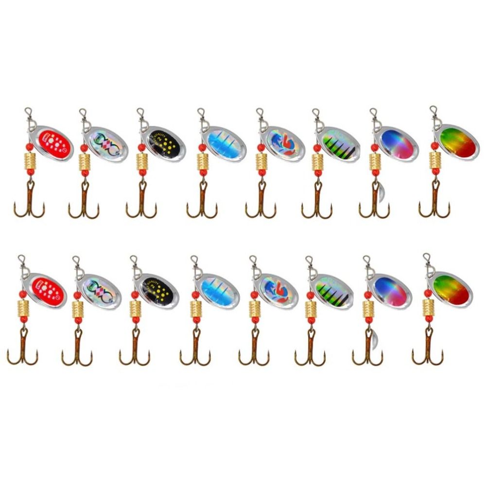 Rotating Glitter Spinners Fish - Fishing Lure Spinner ulasan dan harga