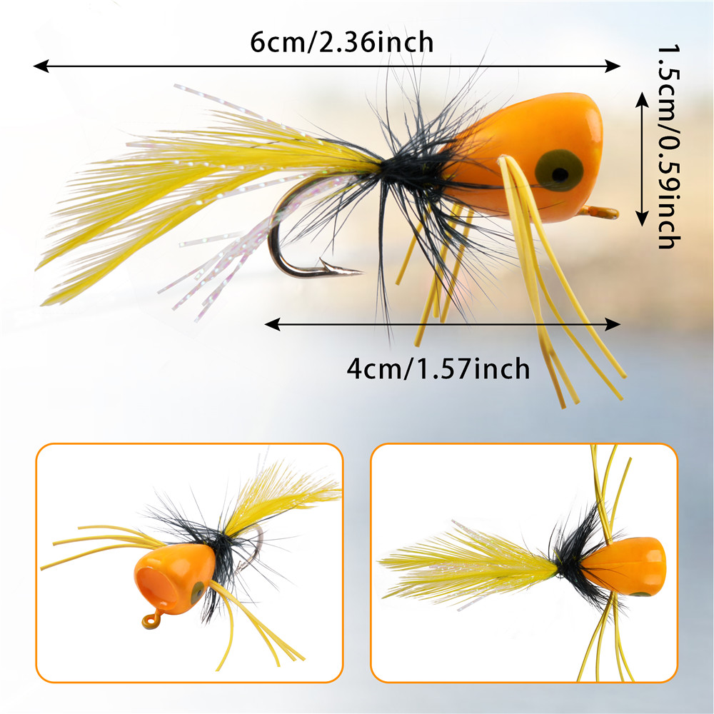 20Pcs Floating Fly Jig Fishing - Fishing Lure Popper ulasan dan harga