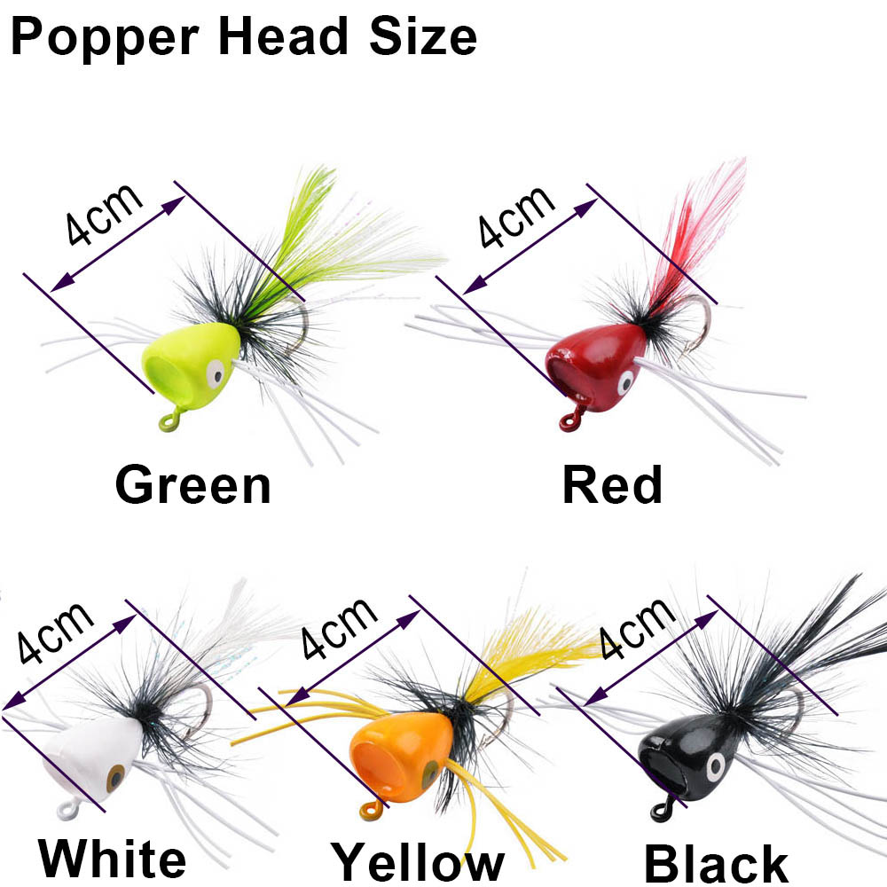 20Pcs Floating Fly Jig Fishing - Fishing Lure Popper ulasan dan harga